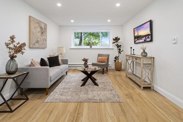 34 Bayview Ter Unit 3, Danvers, MA 01923 - living area featuring light wood finished floors, baseboards, and recessed lighting