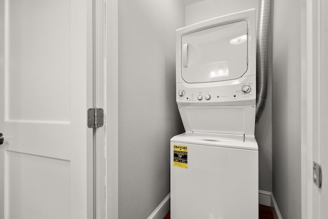 106 Walnut St Unit 2, Somerville, MA 02145 - laundry room with estacked washer and dryer