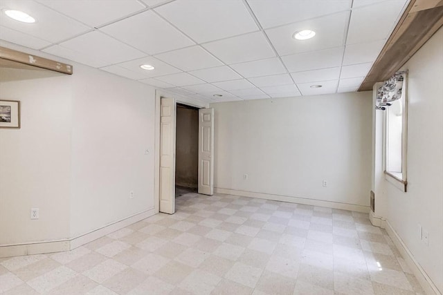49 Lady Slipper Dr, Dennis, MA 02638 - below grade area featuring baseboards, light floors, and a drop ceiling