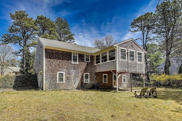 49 Lady Slipper Dr, Dennis, MA 02638 - back of property with a yard