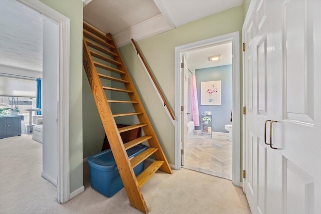 23 Rufus Jones Ln Unit 23, Easton, MA 02356 - stairway featuring carpet and baseboards