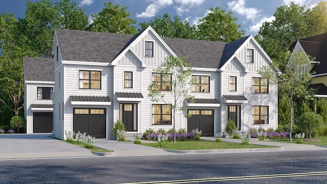 10 Webber Ave Unit 4D, Bedford, MA 01730 - view of front facade featuring a standing seam roof, board and batten siding, and metal roof