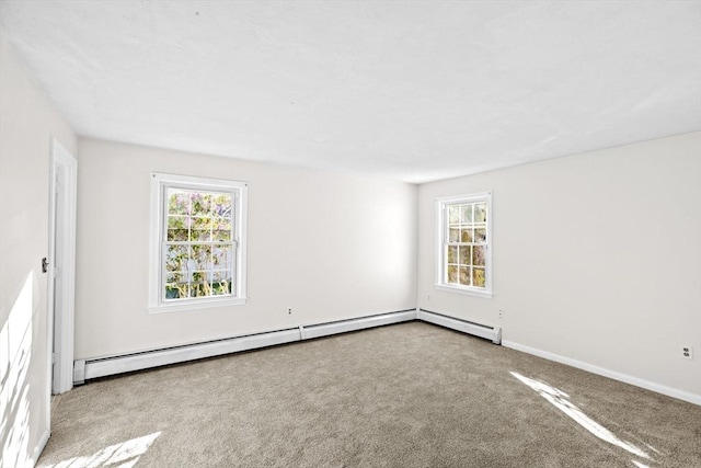 51 Shore Dr, Plymouth, MA 02360 - unfurnished room with healthy amount of natural light, carpet, baseboards, and a baseboard heating unit