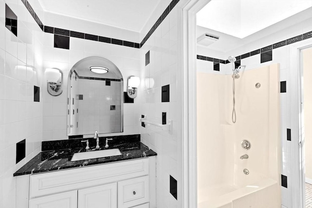 51 Shore Dr, Plymouth, MA 02360 - bathroom with vanity and bathtub / shower combination