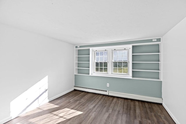 51 Shore Dr, Plymouth, MA 02360 - empty room with a baseboard radiator, wood finished floors, and baseboards