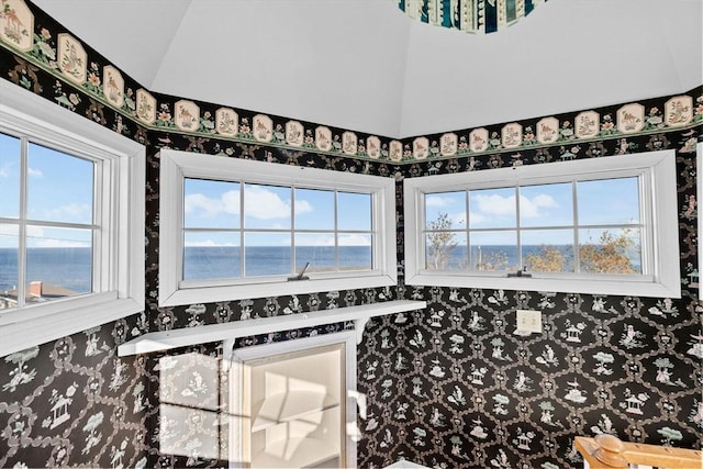 51 Shore Dr, Plymouth, MA 02360 - detailed view of wallpapered walls and a water view