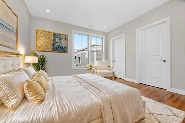 42 Waverly Unit 1, Boston, MA 02135 - bedroom featuring wood finished floors, baseboards, and recessed lighting
