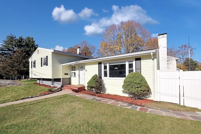 110 Walnut St, Canton, MA 02021 - split level home featuring a chimney