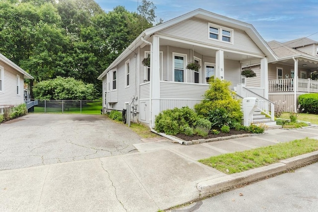 25 Garrison St, Fairhaven, MA 02719 - view of front of home featuring covered porch and driveway