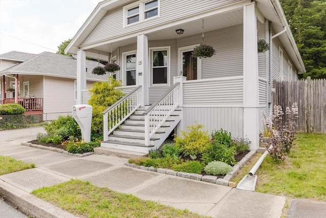 25 Garrison St, Fairhaven, MA 02719 - view of front of house featuring covered porch