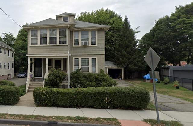 view of front of property with fence