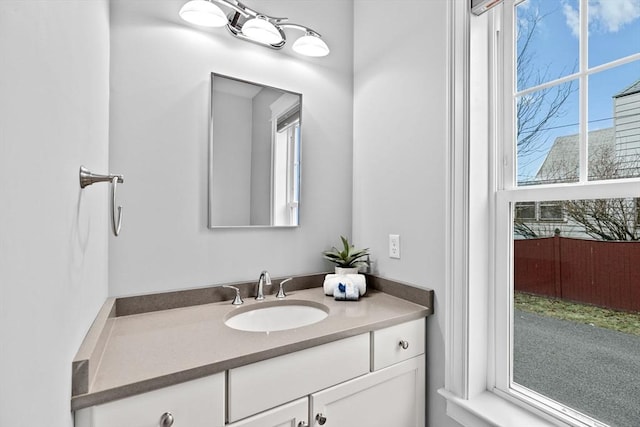 bathroom with vanity