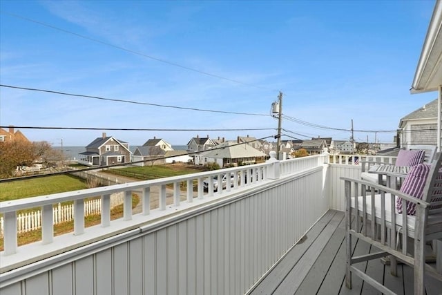 99 Ashburton Ave, Marshfield, MA 02050 - wooden deck featuring a residential view