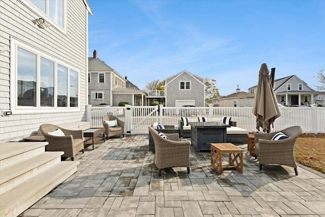 99 Ashburton Ave, Marshfield, MA 02050 - view of patio / terrace with an outdoor living space and a residential view