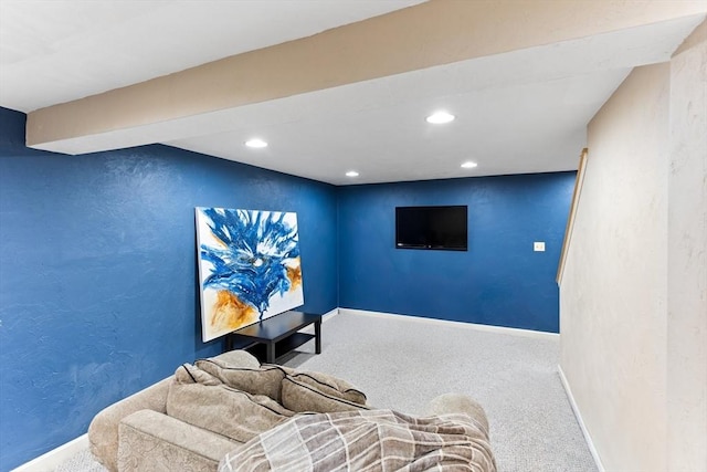 48 Logans Run, Attleboro, MA 02703 - living area with baseboards, carpet floors, and recessed lighting