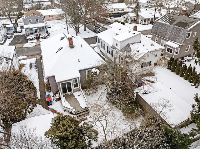 view of snowy aerial view