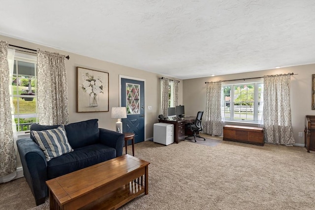 100 Elm St, Marshfield, MA 02050 - carpeted office space with baseboards and a textured ceiling