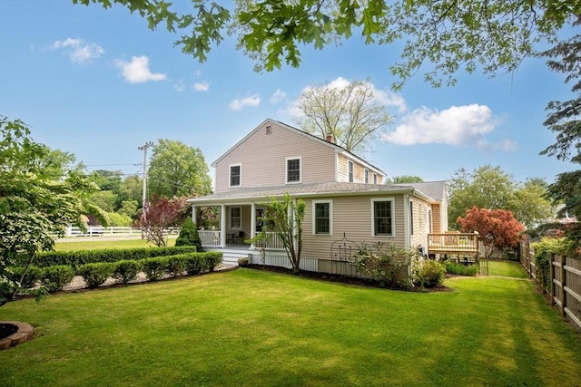 100 Elm St, Marshfield, MA 02050 - rear view of property with covered porch