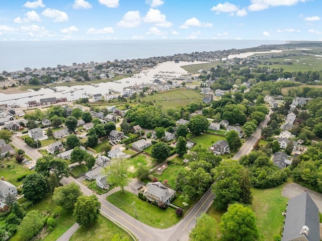 100 Elm St, Marshfield, MA 02050 - aerial view of residential area featuring a large body of water