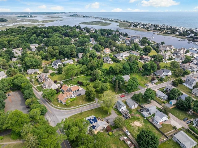 100 Elm St, Marshfield, MA 02050 - aerial view of property and surrounding area featuring a large body of water and nearby suburban area