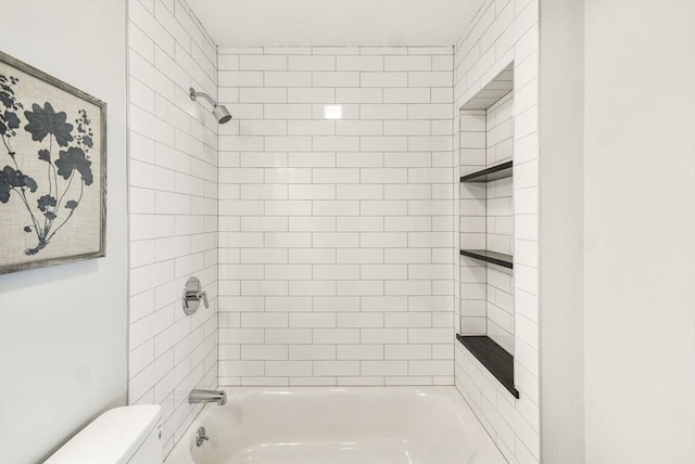 full bath with shower / bathing tub combination and toilet