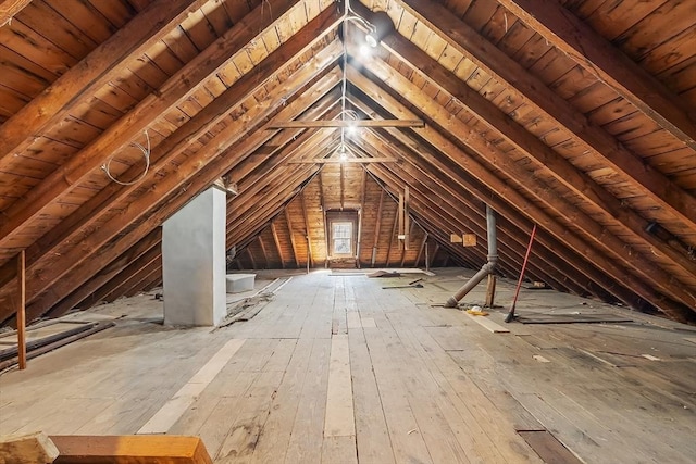 view of attic