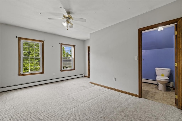 32 Dale St, Franklin, MA 02038 - empty room with baseboard heating, carpet, and a ceiling fan