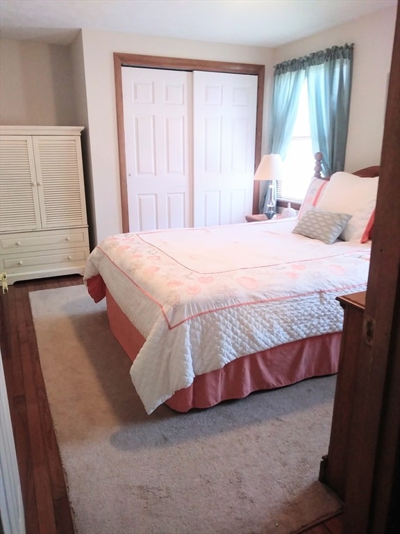 bedroom featuring hardwood / wood-style floors