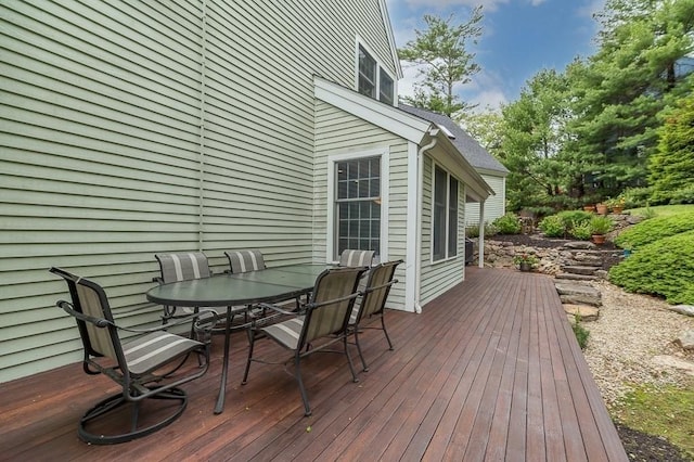 14 Parsons Hill Rd, Wenham, MA 01984 - wooden terrace featuring outdoor dining area