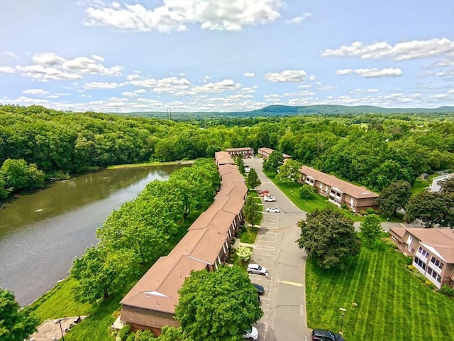 14 Hillcrest Park Unit 14, South Hadley, MA 01075 - drone / aerial view of a nearby body of water and a heavily wooded area