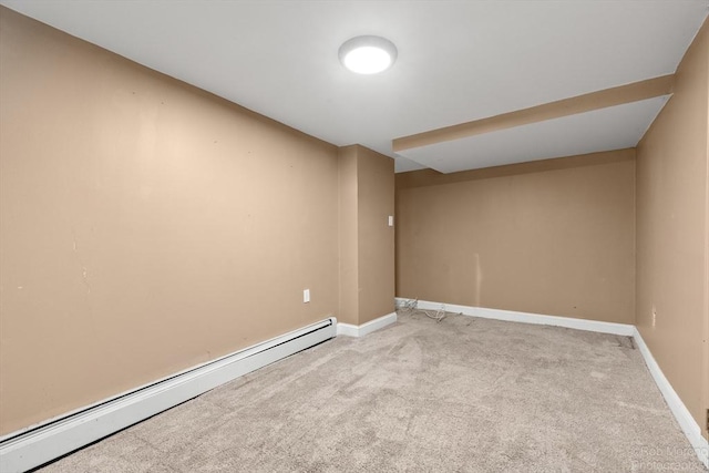 91 Bartholomew St, Peabody, MA 01960 - carpeted empty room featuring baseboard heating and baseboards