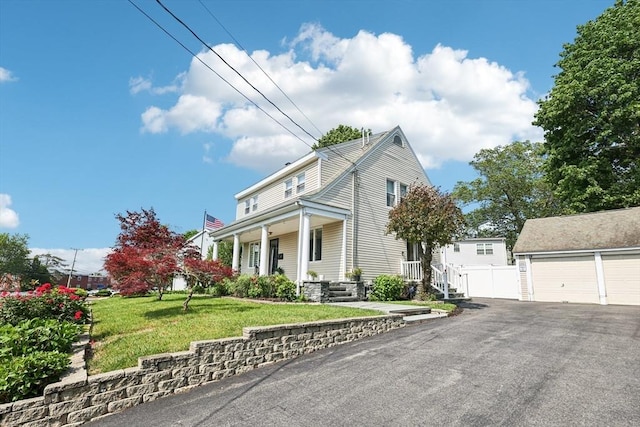 1792 Washington St, Braintree, MA 02184 - view of front facade with an outbuilding and a detached garage