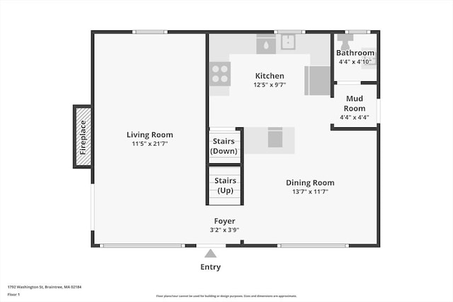 1792 Washington St, Braintree, MA 02184 - view of home floor plan