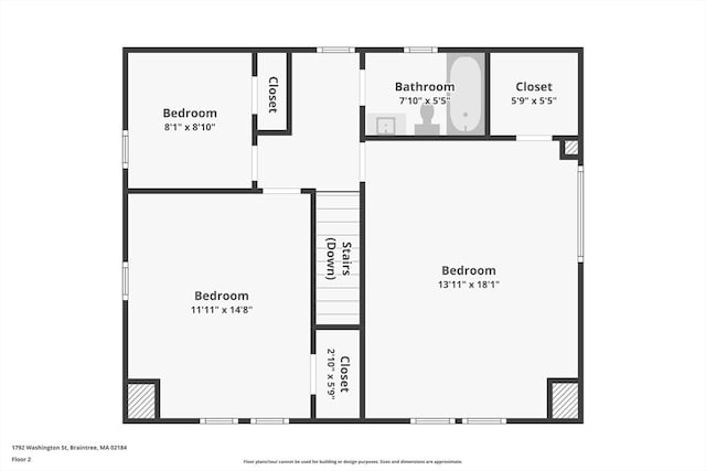 1792 Washington St, Braintree, MA 02184 - view of floor plan / room layout