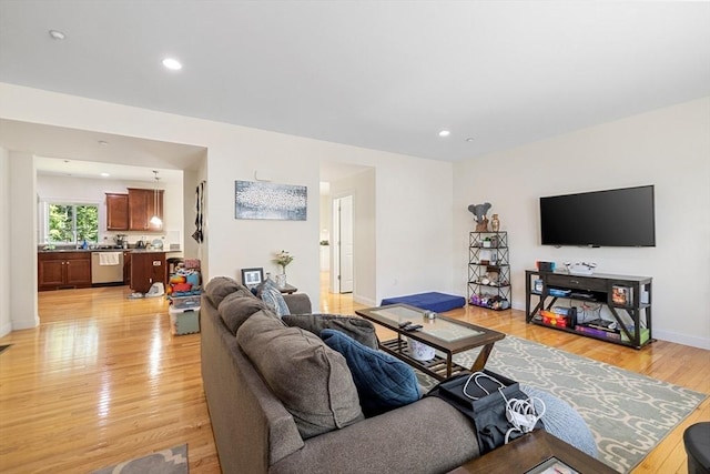 6 Comanche Ter Unit 6, Westford, MA 01886 - living area with light wood-type flooring and recessed lighting