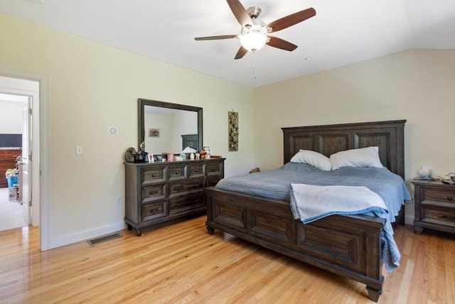 6 Comanche Ter Unit 6, Westford, MA 01886 - bedroom featuring light wood-style floors, ceiling fan, and vaulted ceiling