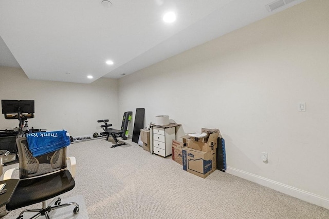 6 Comanche Ter Unit 6, Westford, MA 01886 - exercise area with carpet and recessed lighting