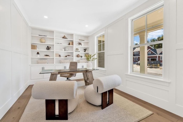 6 Willow Cir, Mashpee, MA 02649 - home office with a decorative wall and wood finished floors