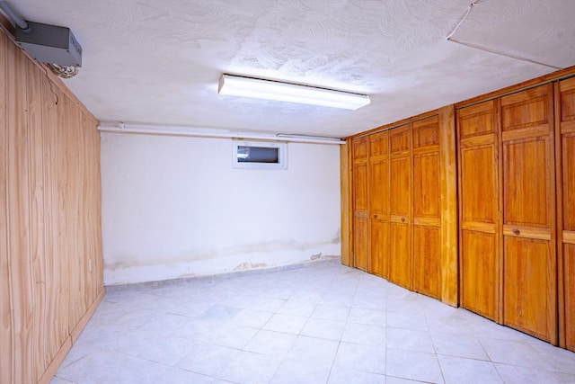 view of finished basement