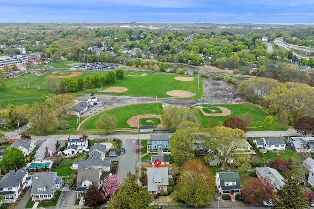 drone / aerial view featuring a residential view
