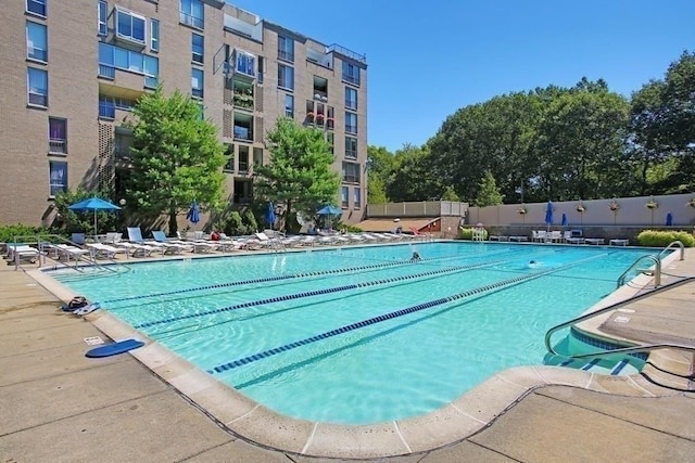 33 Pond Ave Unit Ph1207, Brookline, MA 02445 - community pool with fence and a patio area