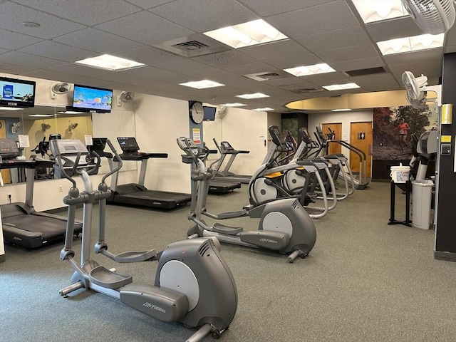 33 Pond Ave Unit Ph1207, Brookline, MA 02445 - gym with a drop ceiling