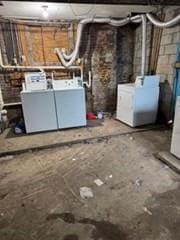 620 Dudley St, Boston, MA 02125 - unfinished basement with washing machine and dryer