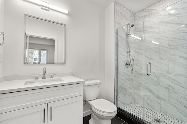 267 Old Colony Unit 205, Boston, MA 02127 - full bathroom featuring toilet, vanity, and a stall shower