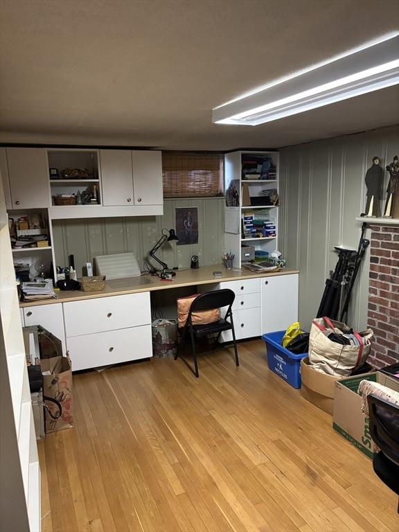 14 Anderson Ave, Holyoke, MA 01040 - home office featuring built in desk and light wood finished floors
