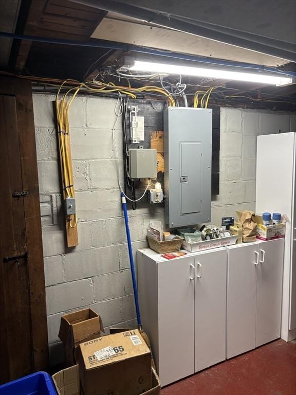 14 Anderson Ave, Holyoke, MA 01040 - unfinished below grade area featuring electric panel