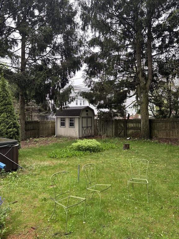 14 Anderson Ave, Holyoke, MA 01040 - view of yard with a storage unit and an outbuilding