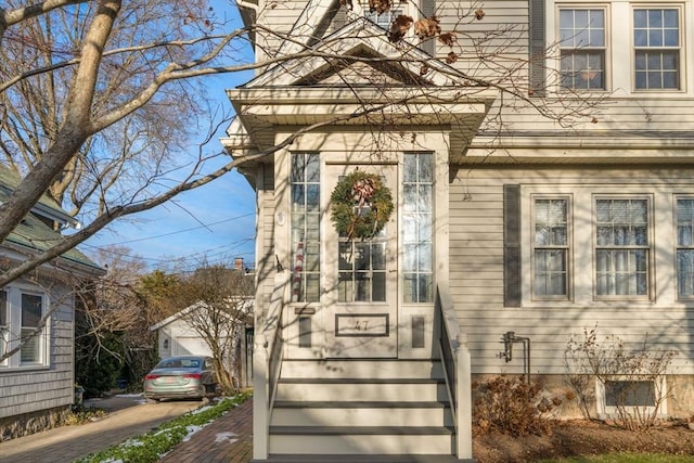 view of doorway to property