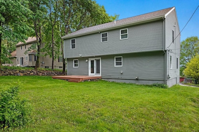 45 Dillon St, Worcester, MA 01604 - back of house featuring a deck and a yard