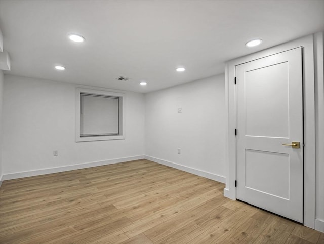 820 N King St, Northampton, MA 01060 - unfurnished room with light wood-style floors and recessed lighting